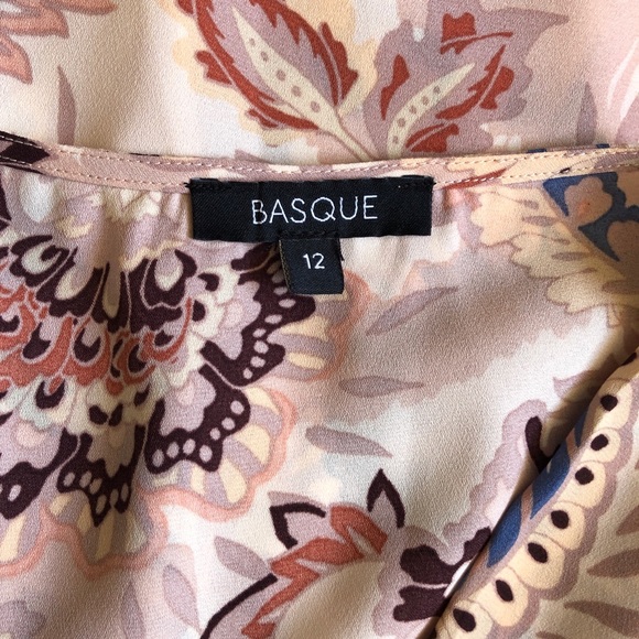 Basque 12 Pink Long Sleeve Lightweight Faux Wrap Blouse Top Workwear Business - Picture 5 of 8